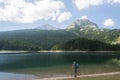 ÃÂ½abljak, Montenegro - 08.21.2016: Mountains over black lake in Durmitor National Park Royalty Free Stock Photo