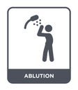 ablution icon in trendy design style. ablution icon isolated on white background. ablution vector icon simple and modern flat