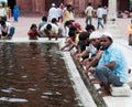 Ablution in Jama Masjid, India's largest mosque Royalty Free Stock Photo