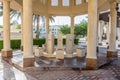 Ablution taps of Wudu pavilion at Jumeirah Mosque, the only mosque in Dubai which is open to the public and dedicated to