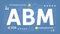 ABM or account based marketing concept. Personalization