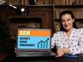 ABM ACTIVITY BASED MANAGEMENT concept on screen