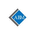ABM letter logo design on white background. ABM creative initials letter logo concept. ABM letter design Royalty Free Stock Photo