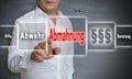 Abmahnung in german Admonition, defense, help, advice concept Royalty Free Stock Photo