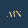ABN abstract letter logo design Royalty Free Stock Photo