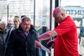 ABN AMRO Open tournament crew checking visitor ticket at Ahoy Areana, Rotterdam, Netherlands