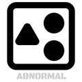 Abnormal conceptual graphic icon Royalty Free Stock Photo