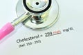 Abnormal high cholesterol test result Royalty Free Stock Photo