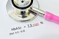 Abnormal high HbA1c test result Royalty Free Stock Photo