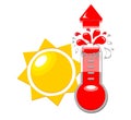 Abnormally hot weather icon Royalty Free Stock Photo