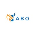 ABO credit repair accounting logo design on white background. ABO creative initials Growth graph letter logo concept. ABO business