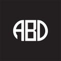 ABO letter logo design on black background. ABO creative initials letter logo concept. ABO letter design