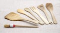 Abobe wood kitchen tools Royalty Free Stock Photo