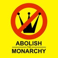 Abolish the monarchy symbol