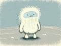 An Abominable Snowman a yeti with a scraggly beard and gentle heart roaming the snowy tundra. Cute creature. AI