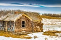 Abandoned homes and homesteads dot the landscape. Alberta,Canada