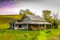 Abandoned homes and homesteads dot the landscape. Alberta,Canada