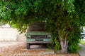 Abondoned Truck parking on the street of Los Angels, America. In California, there is still oil resources from the underground of