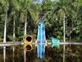 Abondoned waterslides in Hue