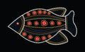 Aboriginal art fish illustration.