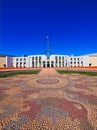 Aboriginal Art  Mosaic, Parliament House Forecourt, Canberra, Australia Royalty Free Stock Photo