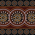 Aboriginal art vector background Royalty Free Stock Photo