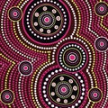 Aboriginal art vector background Royalty Free Stock Photo