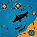 Aboriginal art vector background