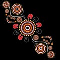 Aboriginal art vector background Royalty Free Stock Photo