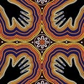 Aboriginal art vector background. Royalty Free Stock Photo