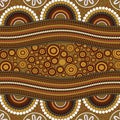 Aboriginal art vector background. Royalty Free Stock Photo