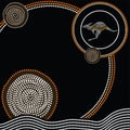 Aboriginal art vector background