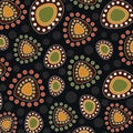 Aboriginal art vector dot background. Art Royalty Free Stock Photo