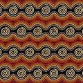 Aboriginal art vector dot background. Royalty Free Stock Photo