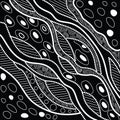 Aboriginal art vector painting, Illustration based on aboriginal style of dot background