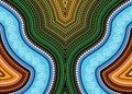 Aboriginal art vector painting, Nature concept