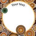 Aboriginal art vector seamless background Royalty Free Stock Photo