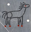 Aboriginal Art Piece Depicting A Horse