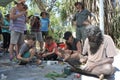 Aboriginal artist dot painting workshop Kakadu National Park Northern Territory Australia