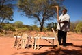 Aboriginal hunting technique demonstration. Northern Territory. Australia