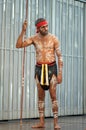 Aboriginal with body paint Royalty Free Stock Photo