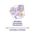 Aboriginal communities development concept icon Royalty Free Stock Photo
