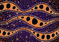 Aboriginal dot art vector background.