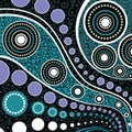Aboriginal dot art vector background. Royalty Free Stock Photo