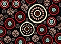 Aboriginal dot art vector circle pattern