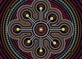 Aboriginal dot art vector painting.