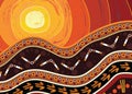 Aboriginal dot art vector painting