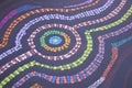 Aboriginal dot painting artwork in Derby Kimberley Western Australia Royalty Free Stock Photo