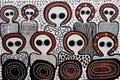 Aboriginal dot painting artwork in Derby Kimberley Western Australia Royalty Free Stock Photo