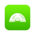 Aboriginal dwelling icon green vector